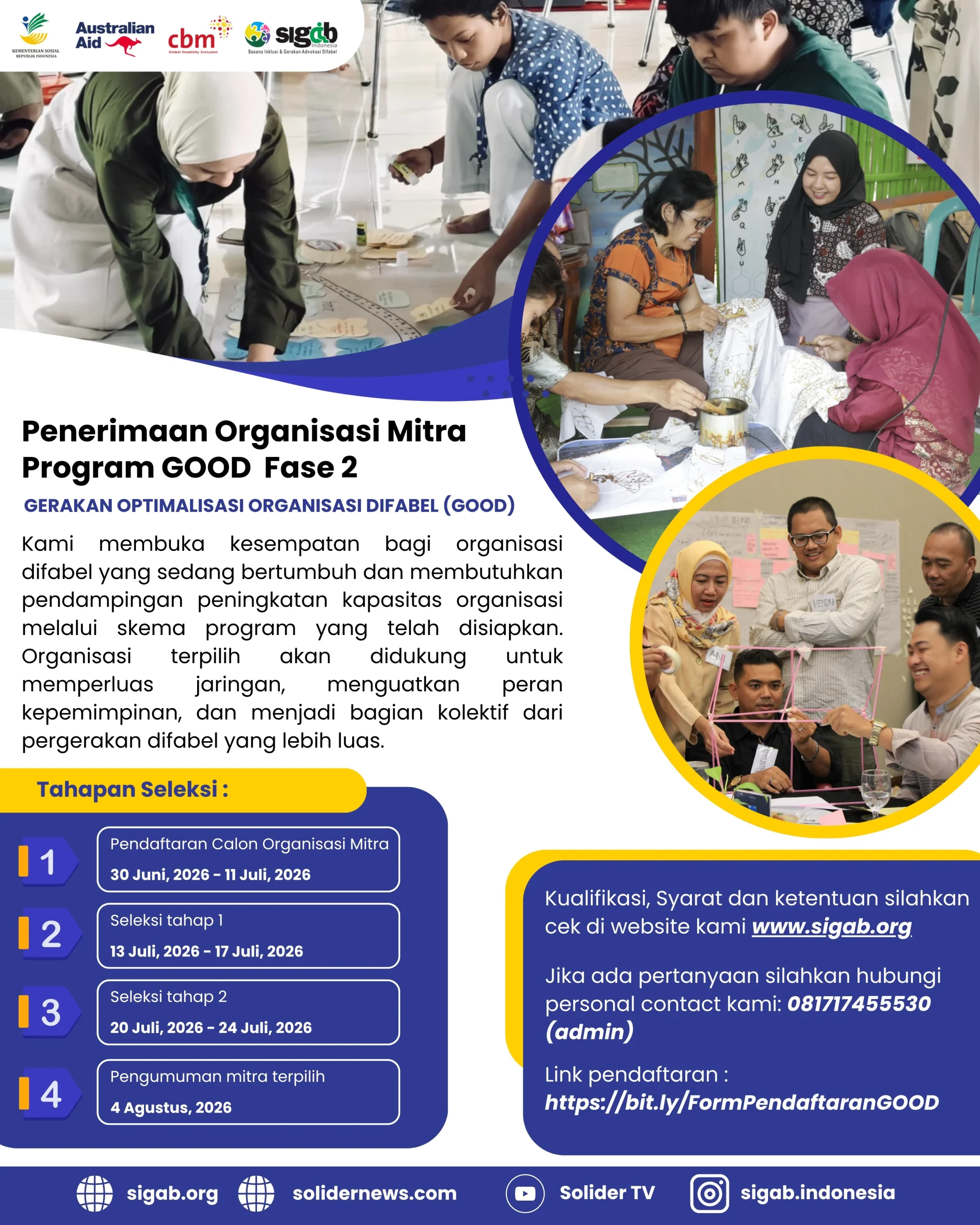 Penerimaan Organisasi Mitra Program GOOD  Fase 2