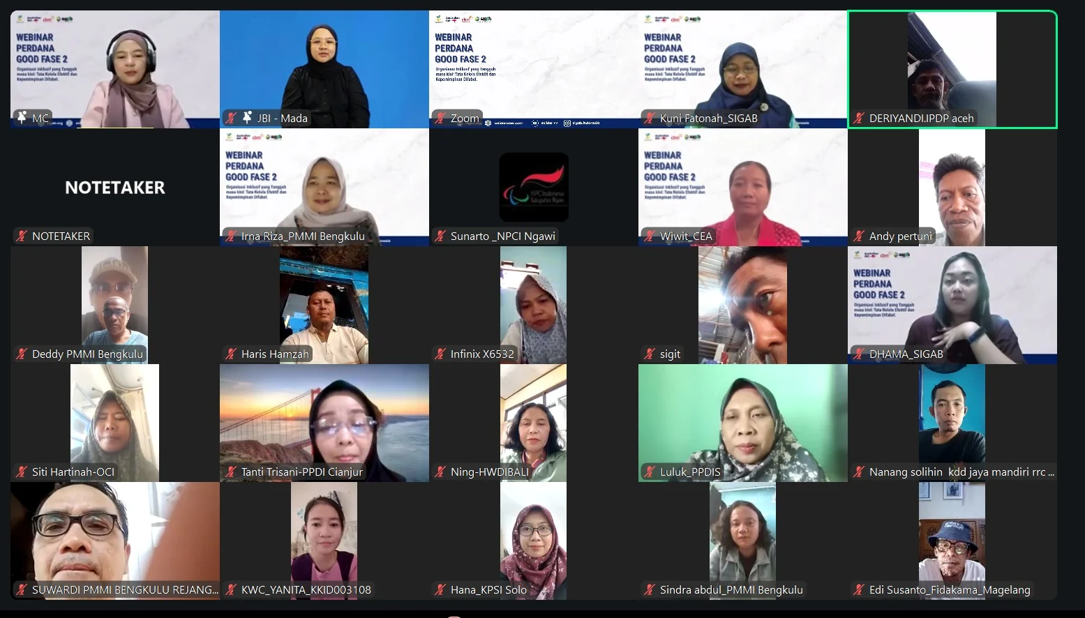 Webinar perdana Program GOOD Fase 2 “Organisasi Inklusif yang Tangguh masa kini: Tata Kelola Efektif dan Kepemimpinan Difabel”